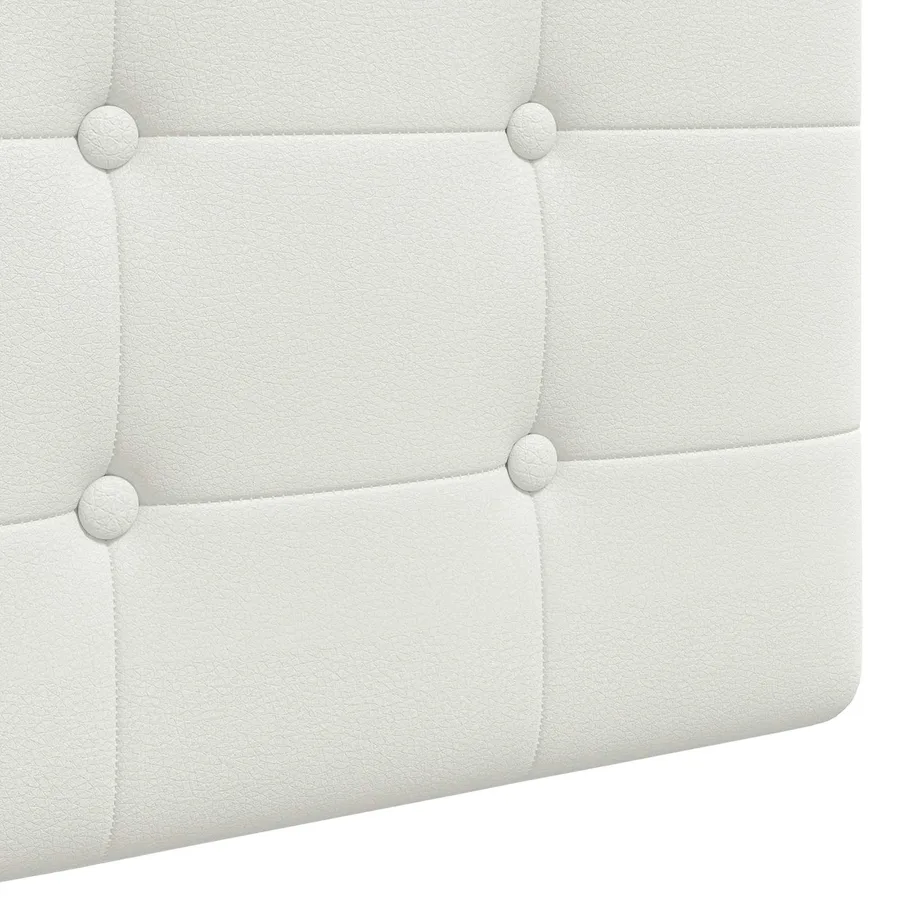 Tête de lit suspendue Avec lumière LED Blanc Simili cuir - 9