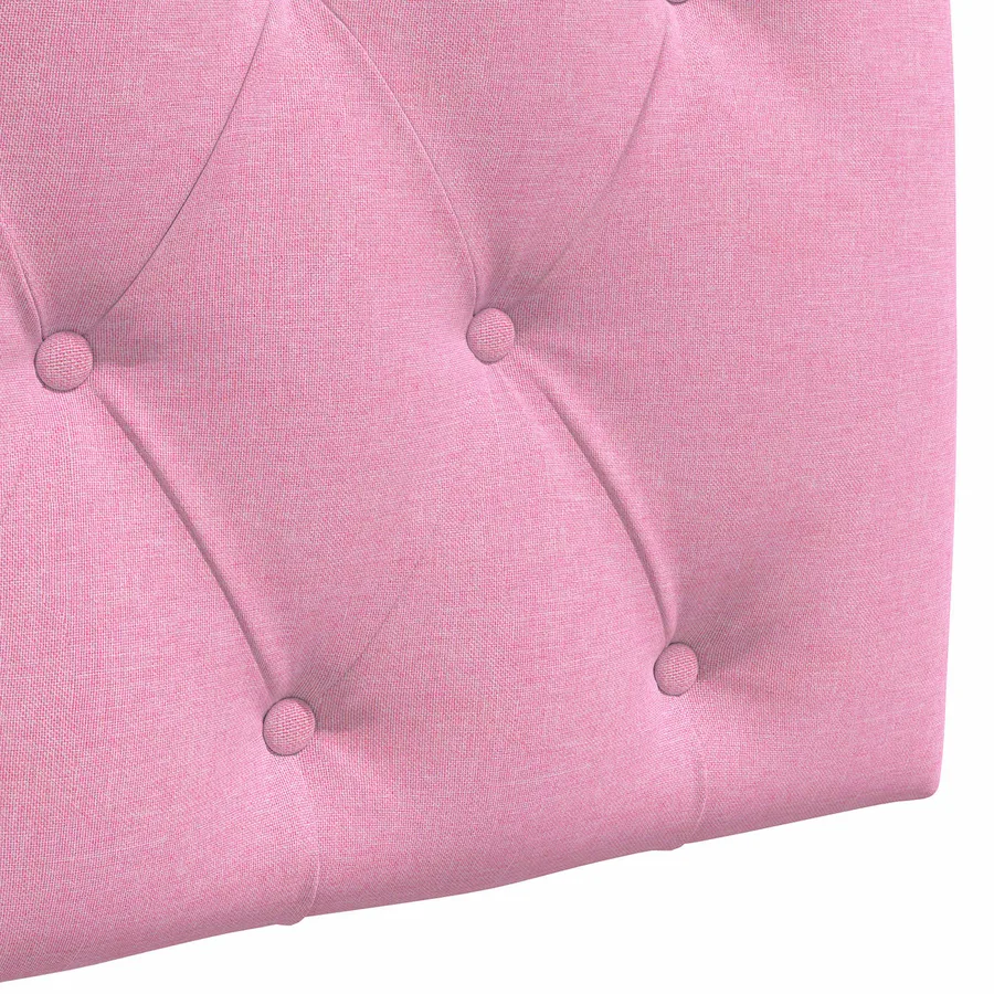 Tête de lit suspendue Avec lumière LED Rose Tissu - 9