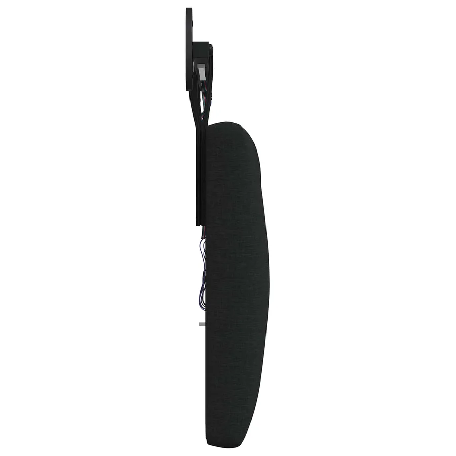 Tête de lit suspendue Avec lumière LED Noir Tissu - 7