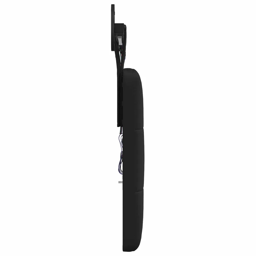Tête de lit suspendue Avec lumière LED Noir Simili cuir - 7