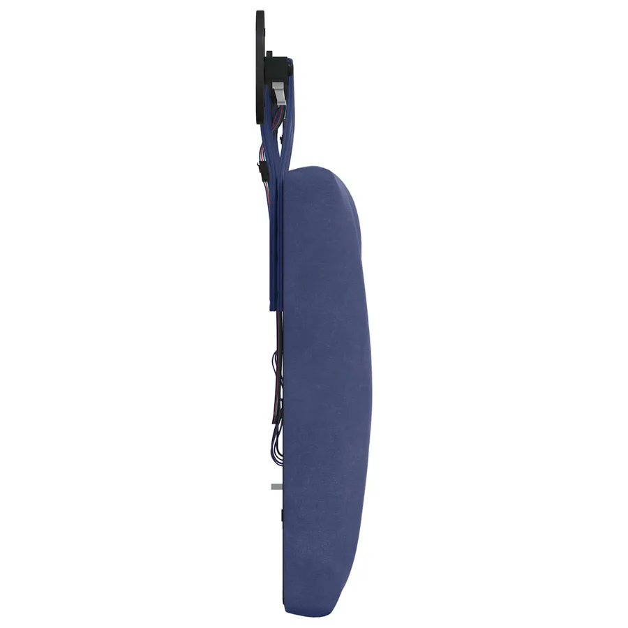 Tête de lit suspendue Avec lumière LED Bleu police Velours - 7
