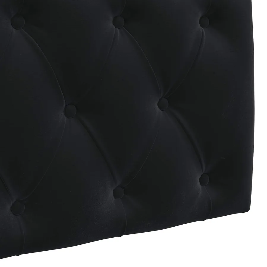 Tête de lit suspendue Avec lumière LED Noir Velours - 9