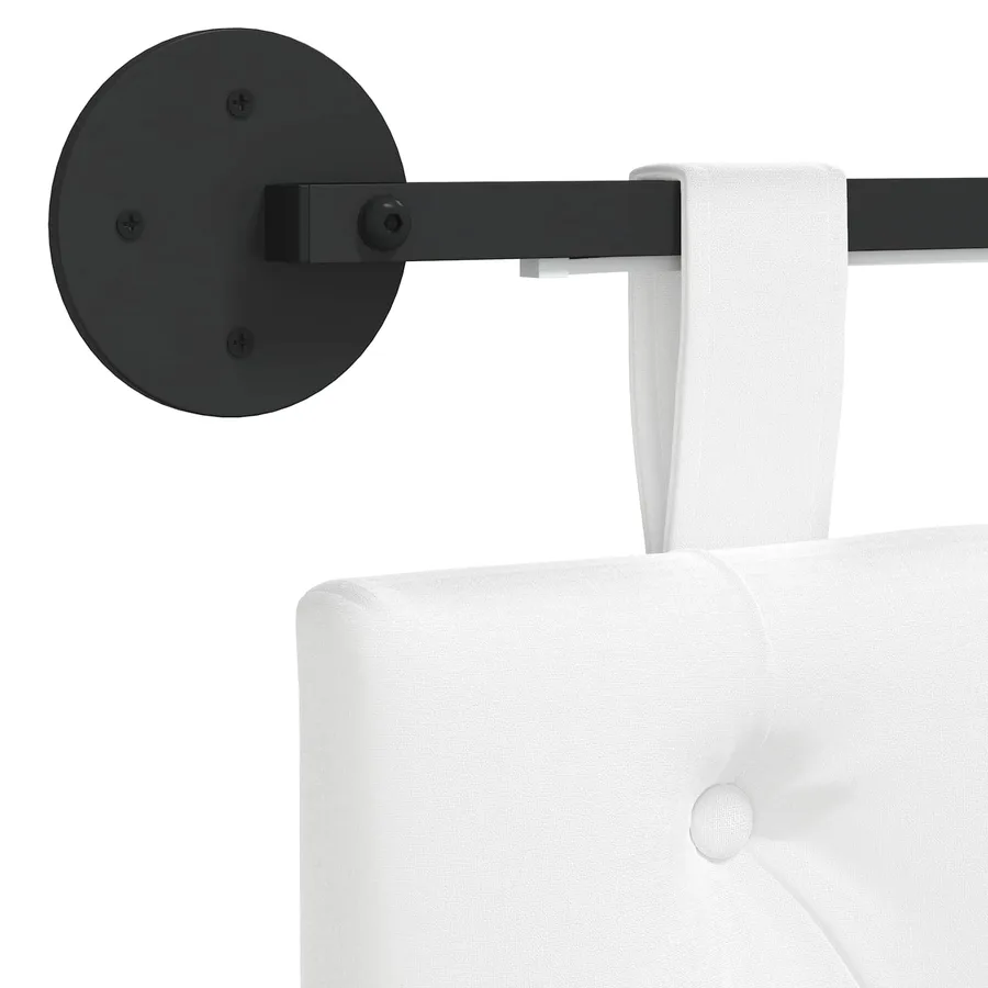 Tête de lit suspendue Avec lumière LED Blanc Tissu - 10