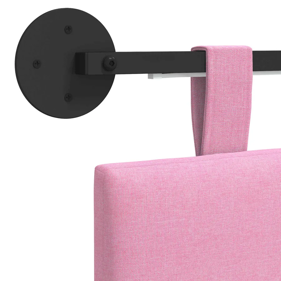 Tête de lit suspendue Avec lumière LED Rose Tissu - 10
