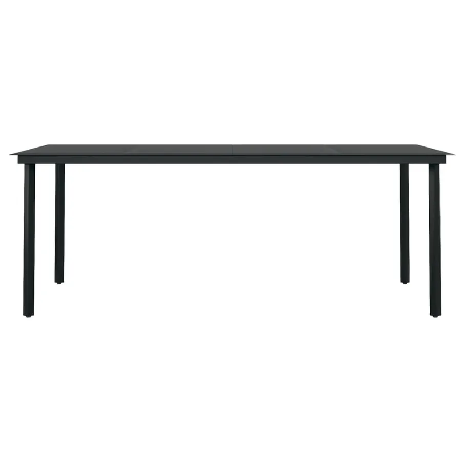 Ensemble à manger de jardin avec coussins 7 pcs Noir - 7