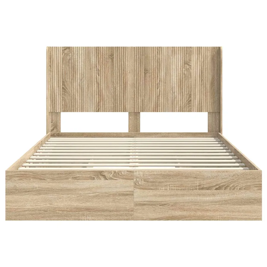 Cadre de lit avec rangement et tête de lit 2 pc - 6