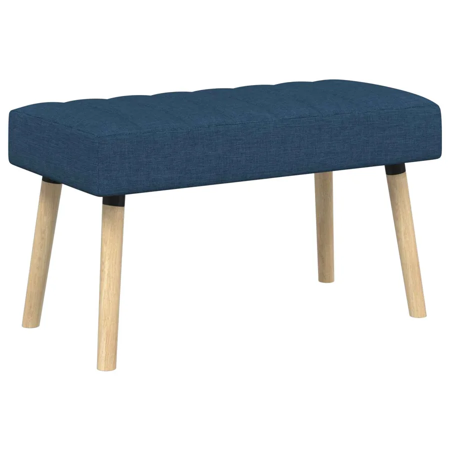 Banc capitonné canal Bleu 80 x 40 x 46 cm Tissu - 2