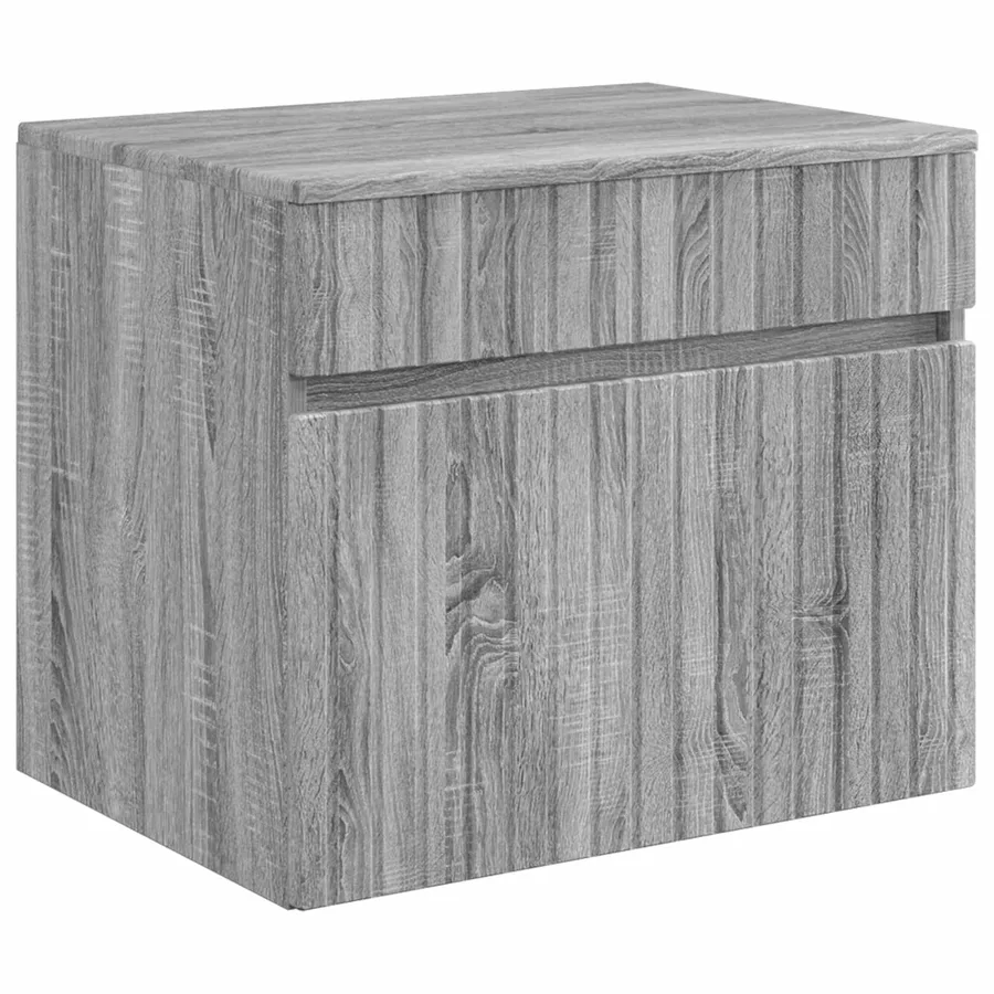 Ensemble d'armoire de salle de bain 5 pcs Sonoma gris - 6