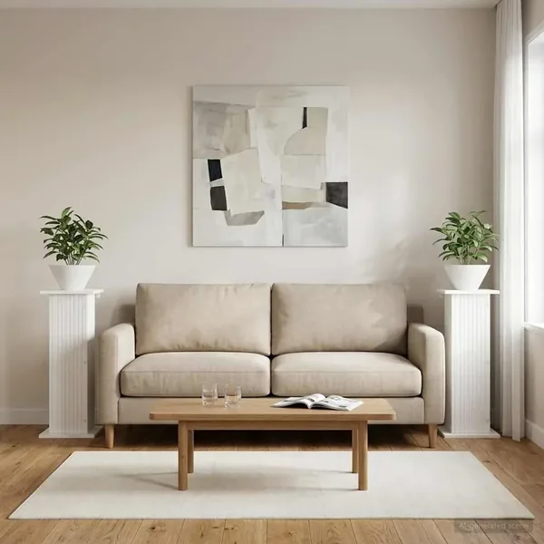 Support de Plante 2 pcs Blanc 30,5 x 30 x 80,5 cm