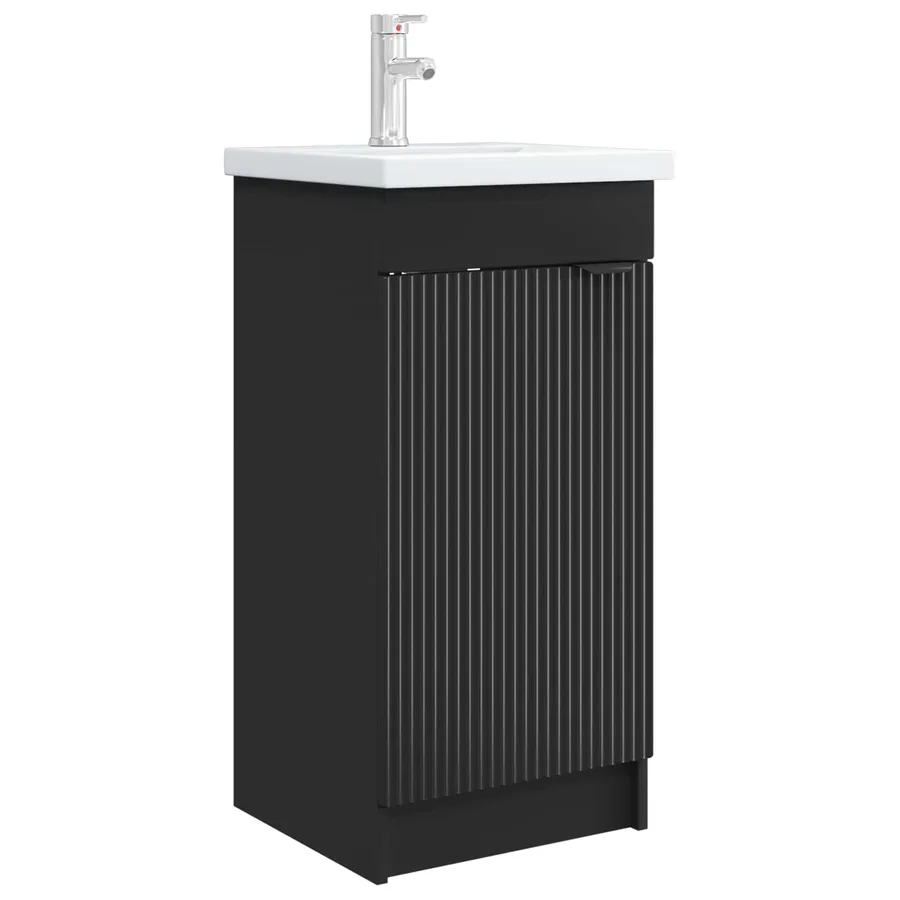 Meuble de salle de bain avec évier Noir 42 x 40 x 84,5 cm - 2