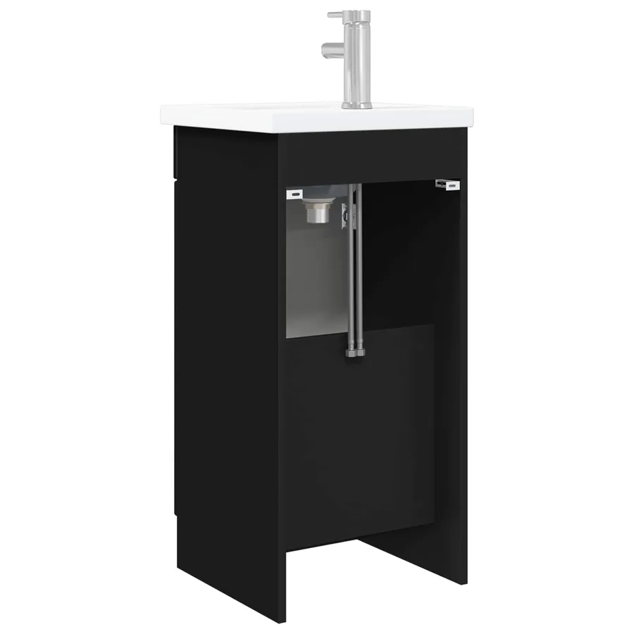 Meuble de salle de bain avec évier Noir 42 x 40 x 84,5 cm - 6