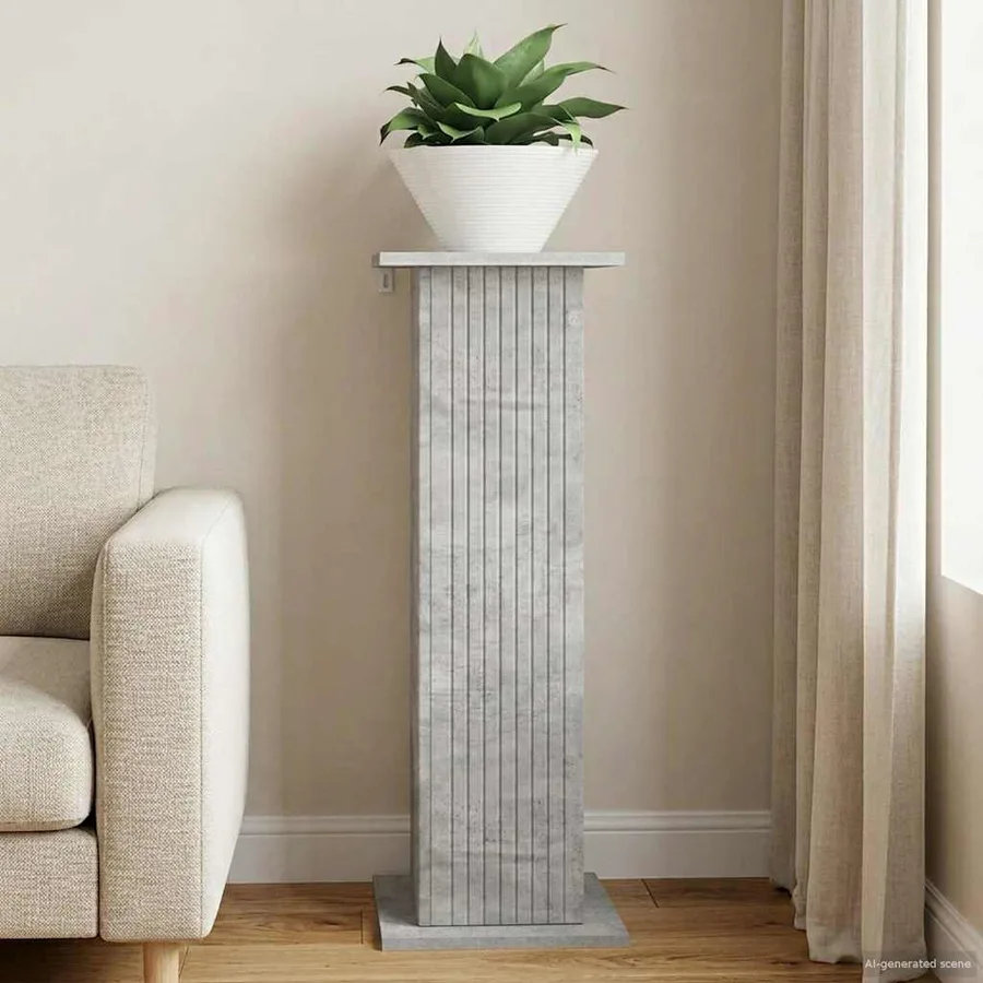 Support de Plante Gris béton 30,5 x 30 x 80,5 cm - 4