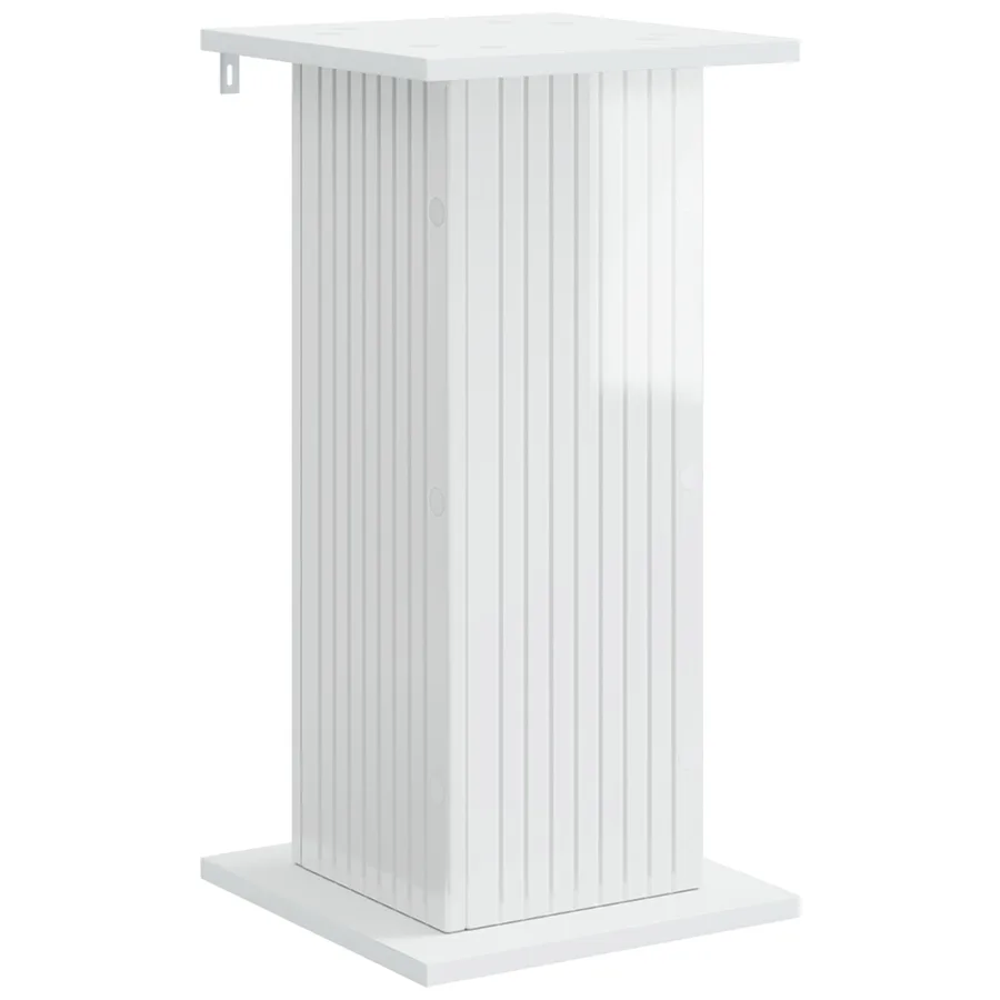 Support de Plante 2 pcs Blanc brillant 30,5 x 30 x 60,5 cm - 5