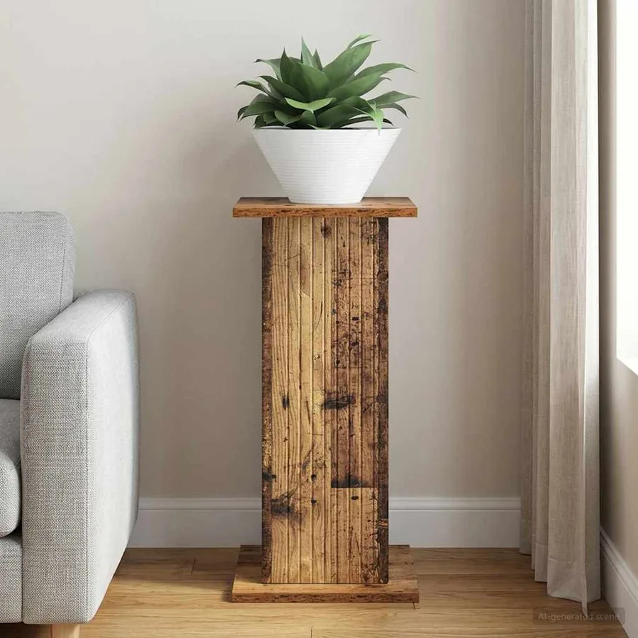 Support de Plante Bois ancien 30,5 x 30 x 60,5 cm - 4