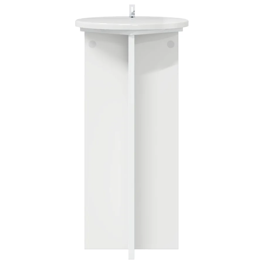 Support de Plante 2 pcs Blanc brillant 29,5 x 29,5 x 60 cm - 6