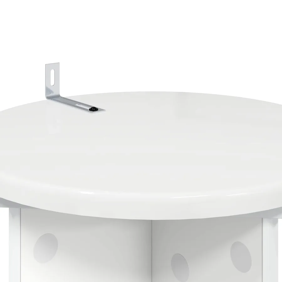 Support de Plante 2 pcs Blanc brillant 29,5 x 29,5 x 60 cm - 9