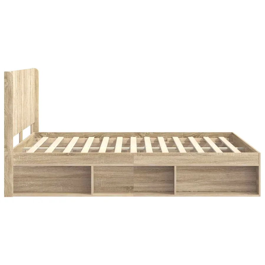 Cadre de lit avec rangement et tête de lit 2 pc - 6