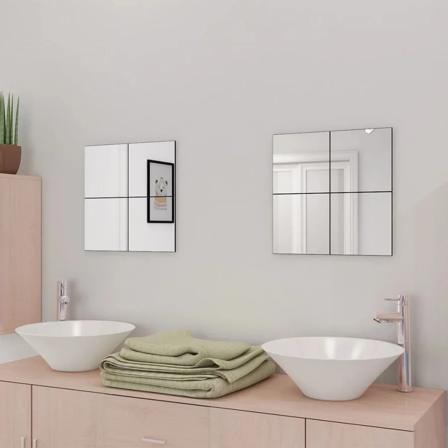 Carreaux de miroir sans cadre 8 pcs 20,5 cm - 3