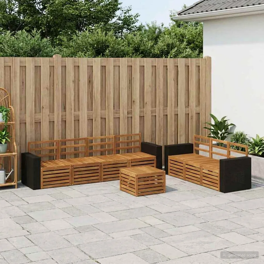 Ensembles de canapés 8 pcs Bois d'Acacia Massif