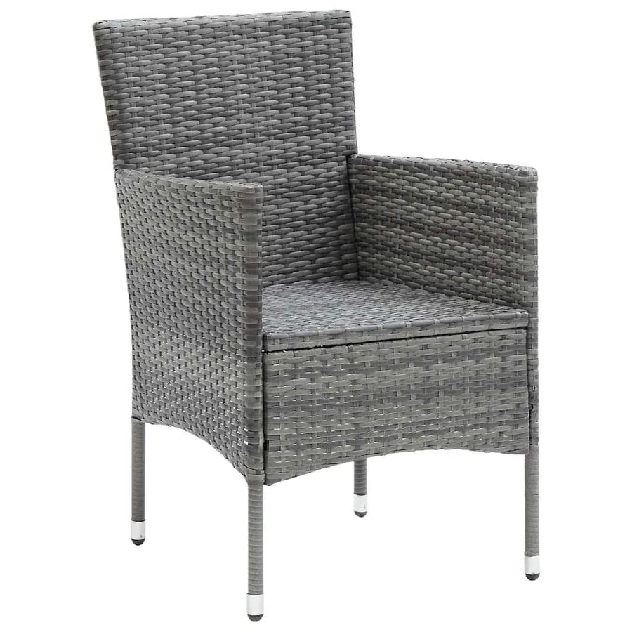 Ensemble à manger de jardin 5 pcs Gris - 10