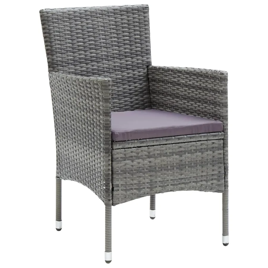 Ensemble à manger de jardin 5 pcs Gris - 6
