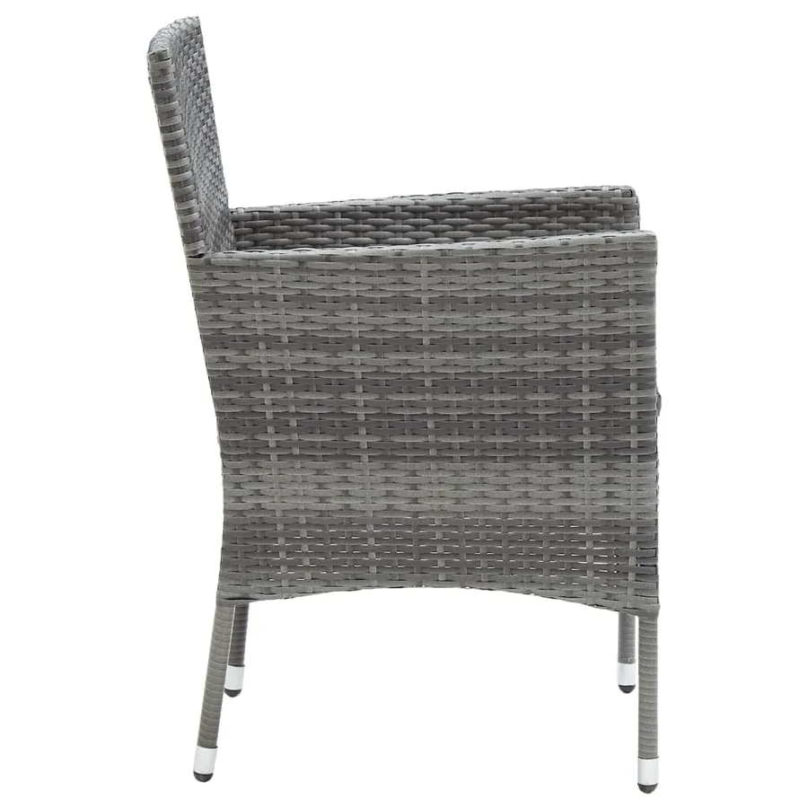 Ensemble à manger de jardin 5 pcs Gris - 8