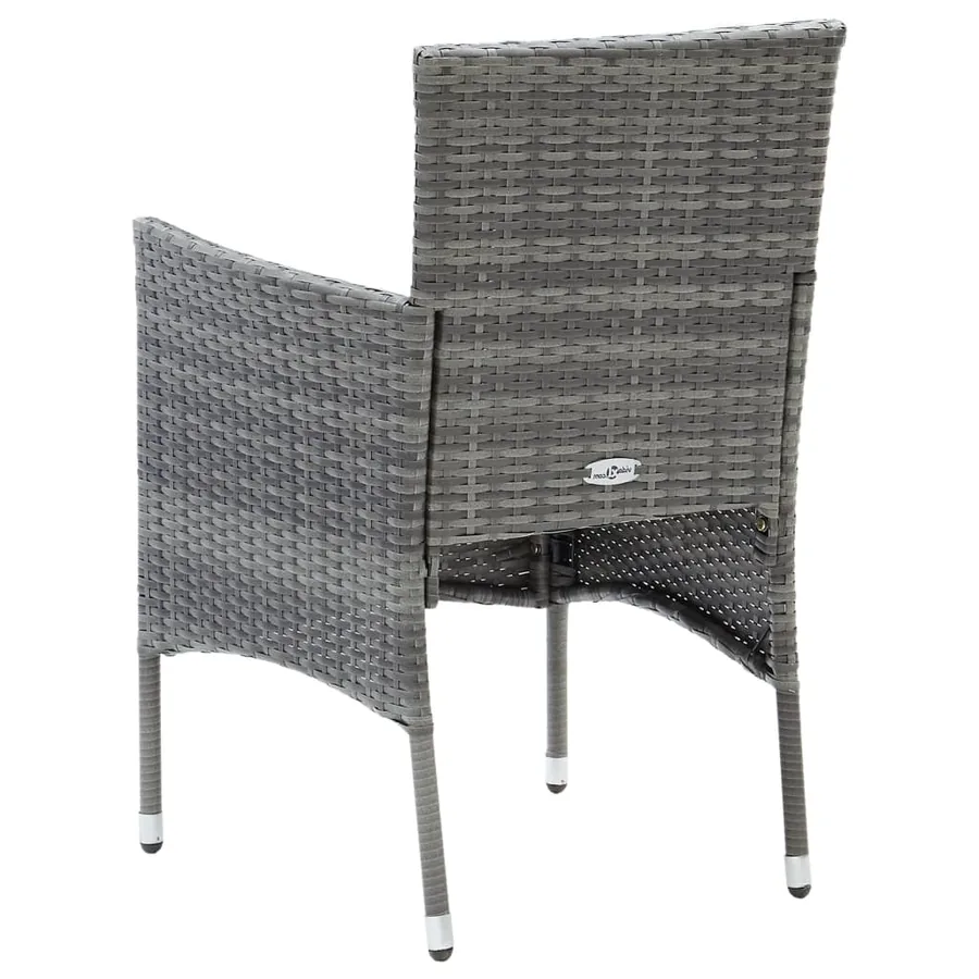 Ensemble à manger de jardin 5 pcs Gris - 9