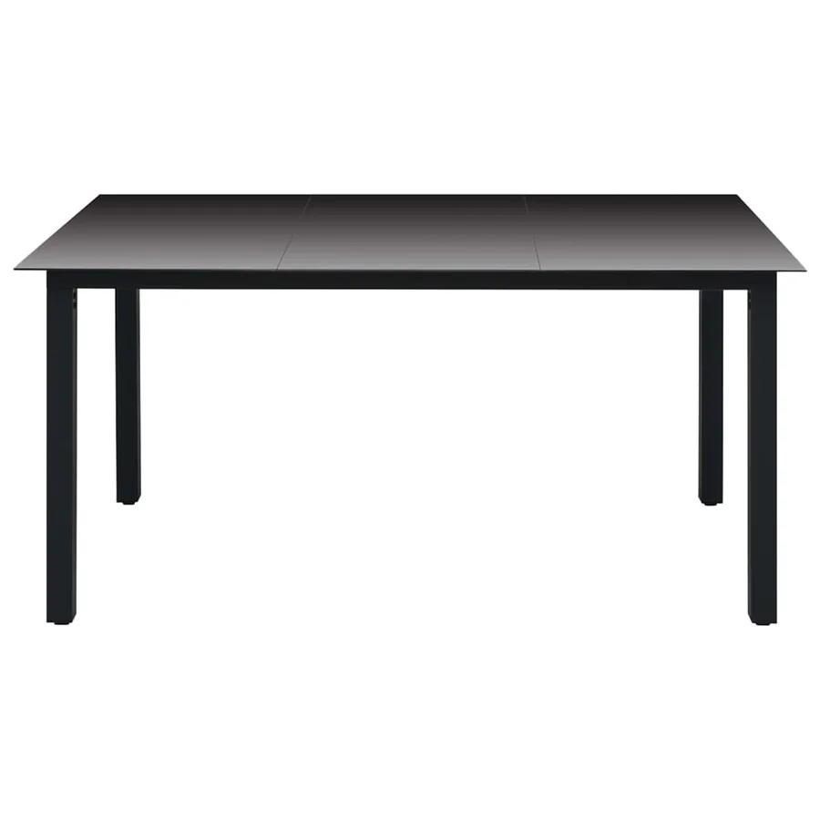 Ensemble à manger de jardin 7 pcs noir et marron - 10