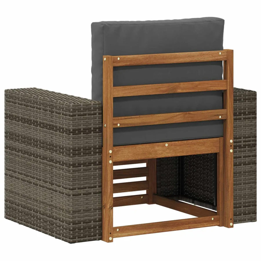 Sofa de milieu extérieur Bois d'Acacia Massif Naturel - 5