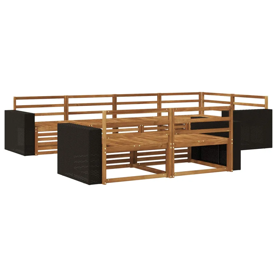 Ensemble de canapés d'extérieur 7 pcs Naturel - 2
