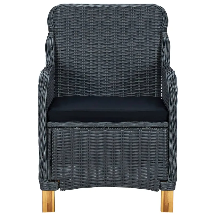 Ensemble à manger de jardin 5 pcs Gris foncé - 7