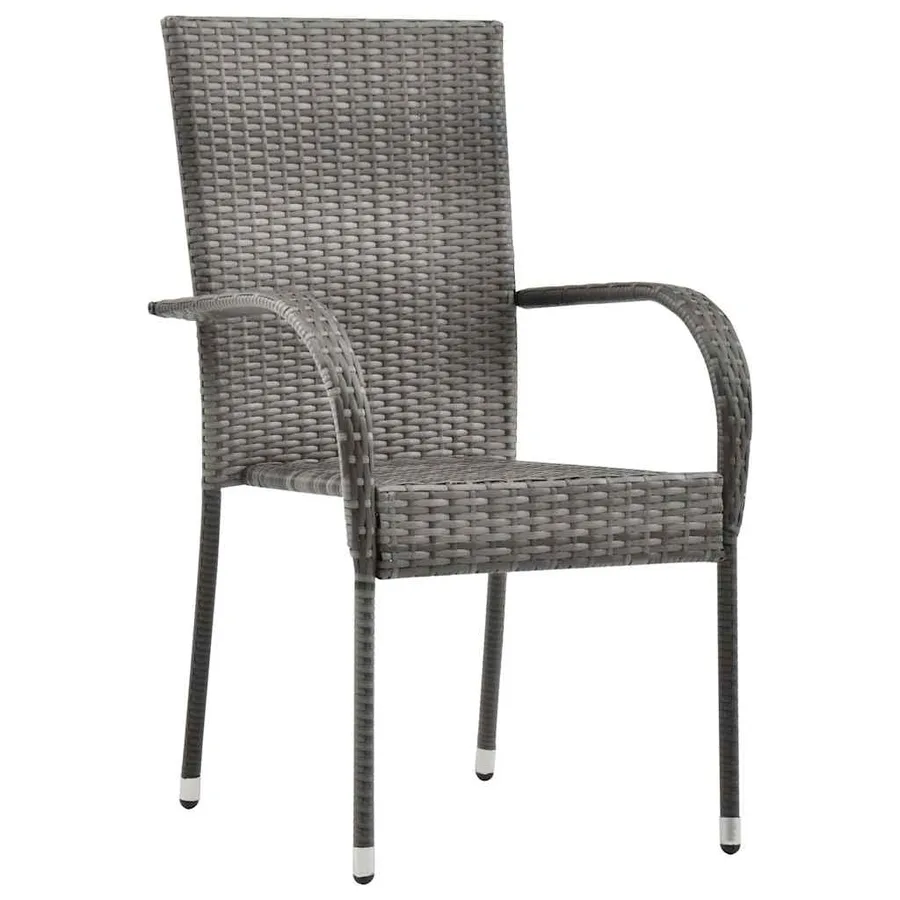 Ensemble à manger de jardin 5 pcs Gris - 6