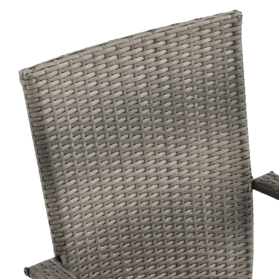 Ensemble à manger de jardin 5 pcs Gris - 8