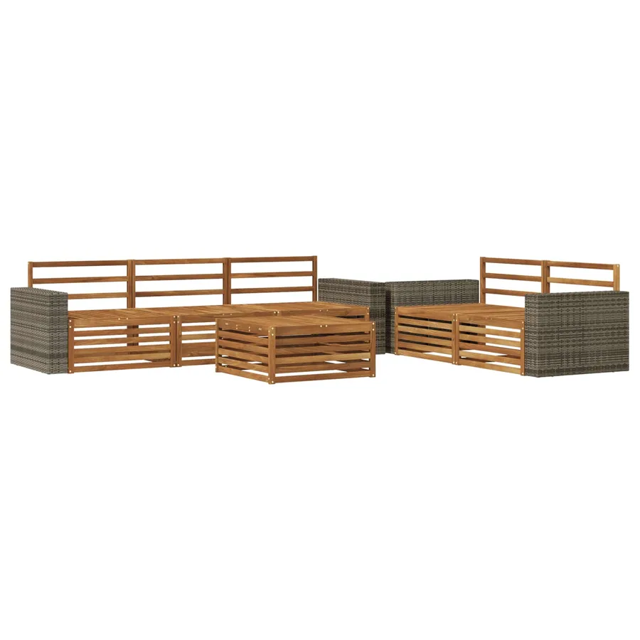 Ensemble de canapés d'extérieur 6 pcs Naturel - 2