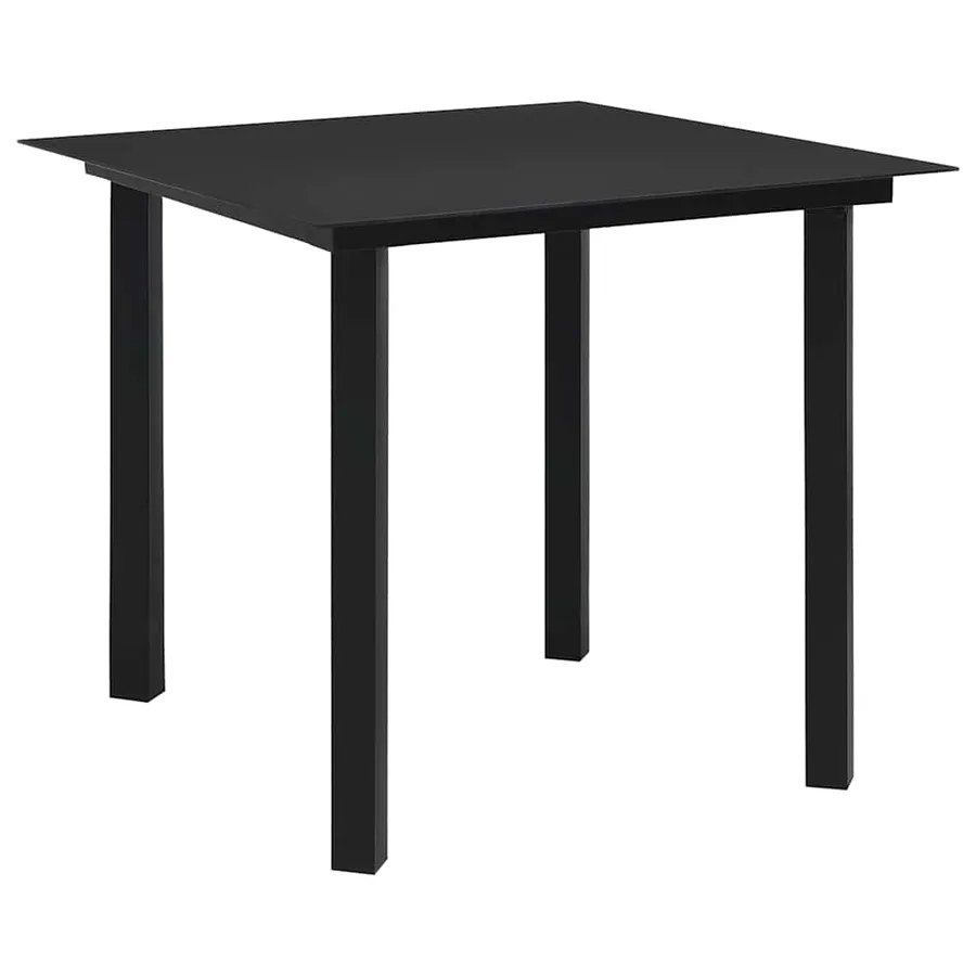 Ensemble à manger d'extérieur 5 pcs Rotin PVC Noir - 2