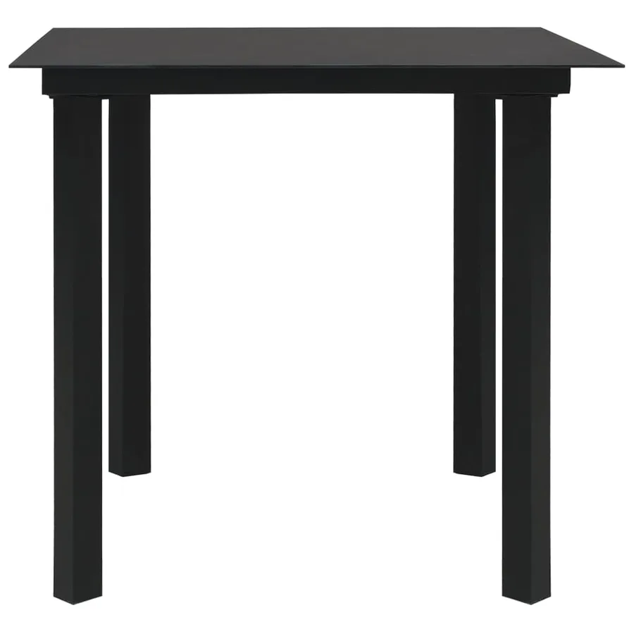 Ensemble à manger d'extérieur 5 pcs Rotin PVC Noir - 3
