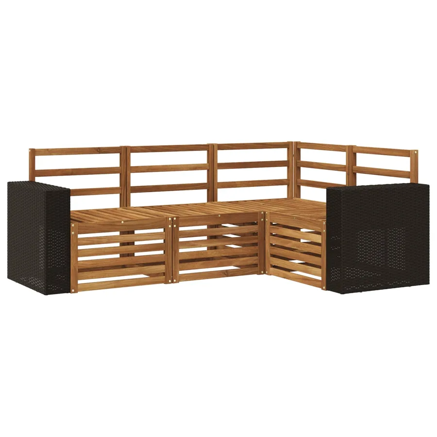 Ensembles de canapés 4 pcs Bois d'Acacia Massif - 2