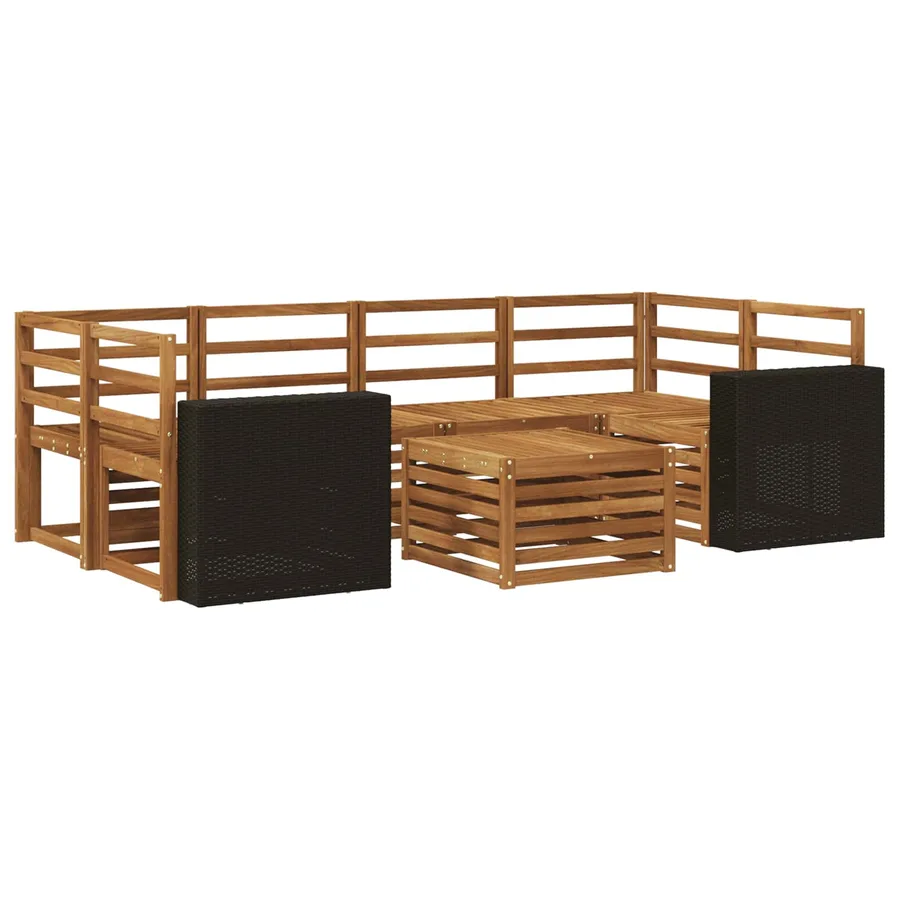 Ensemble de canapés d'extérieur 7 pcs Naturel - 2