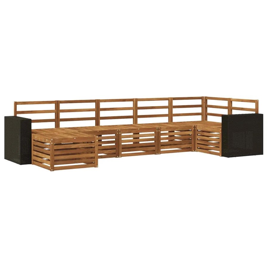 Ensemble de canapé d'angle 7 pcs Naturel - 2