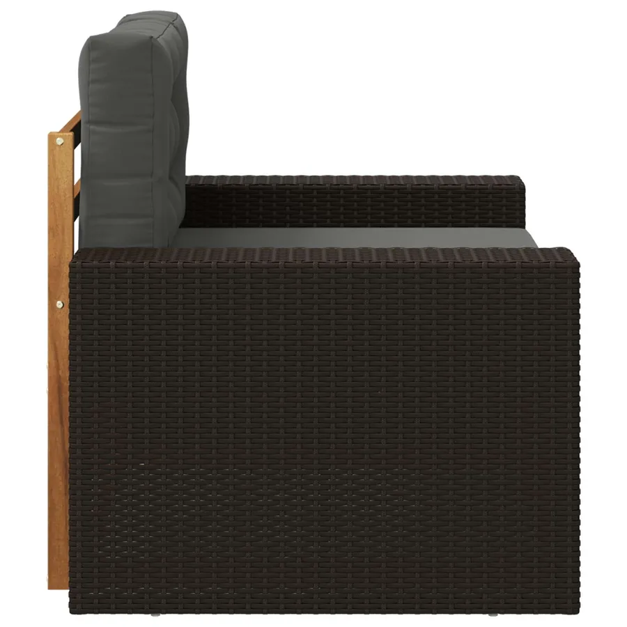Sofa de milieu extérieur Bois d'Acacia Massif Naturel - 4