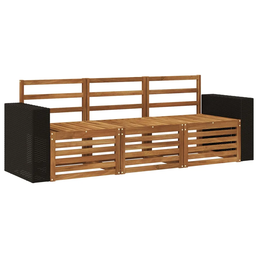 Ensembles de canapés 3 pcs Bois d'Acacia Massif - 2