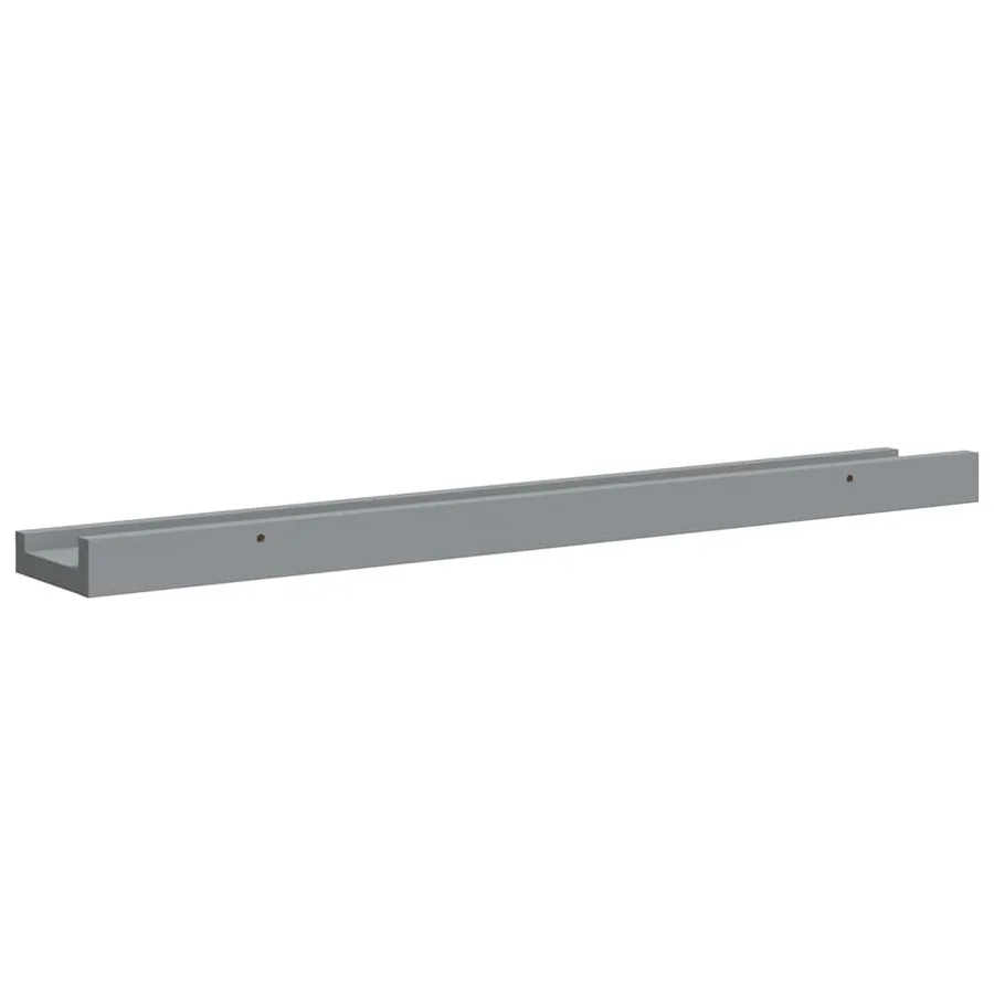 Étagères à rebord pour cadre photo 2 pcs Gris 60x9x3 cm MDF - 8