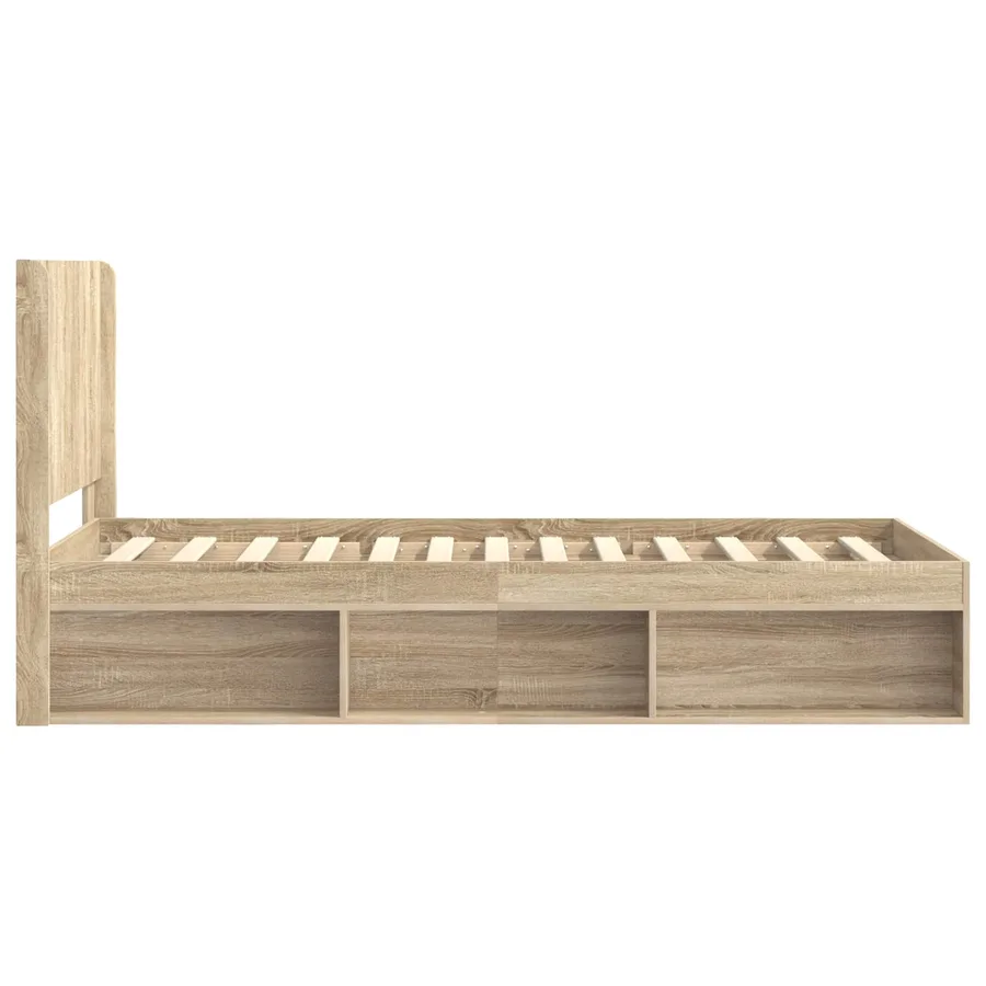 Cadre de lit avec rangement et tête de lit 2 pc - 6