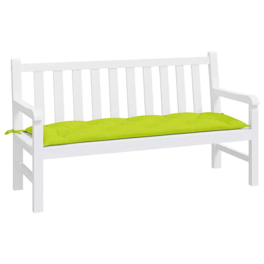 Coussin de banc de jardin vert brillant 150x50x7cm tissu oxford - 3