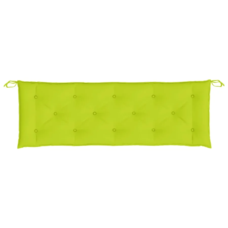 Coussin de banc de jardin vert brillant 150x50x7cm tissu oxford - 4