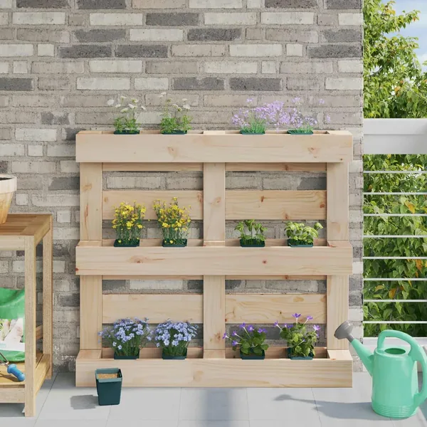 Caisses à fleurs pour palettes Euro 24 pcs Vert