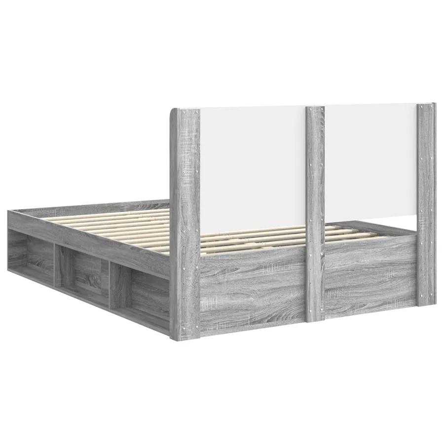 Cadre de lit avec rangement et tête de lit 2 pc - 7