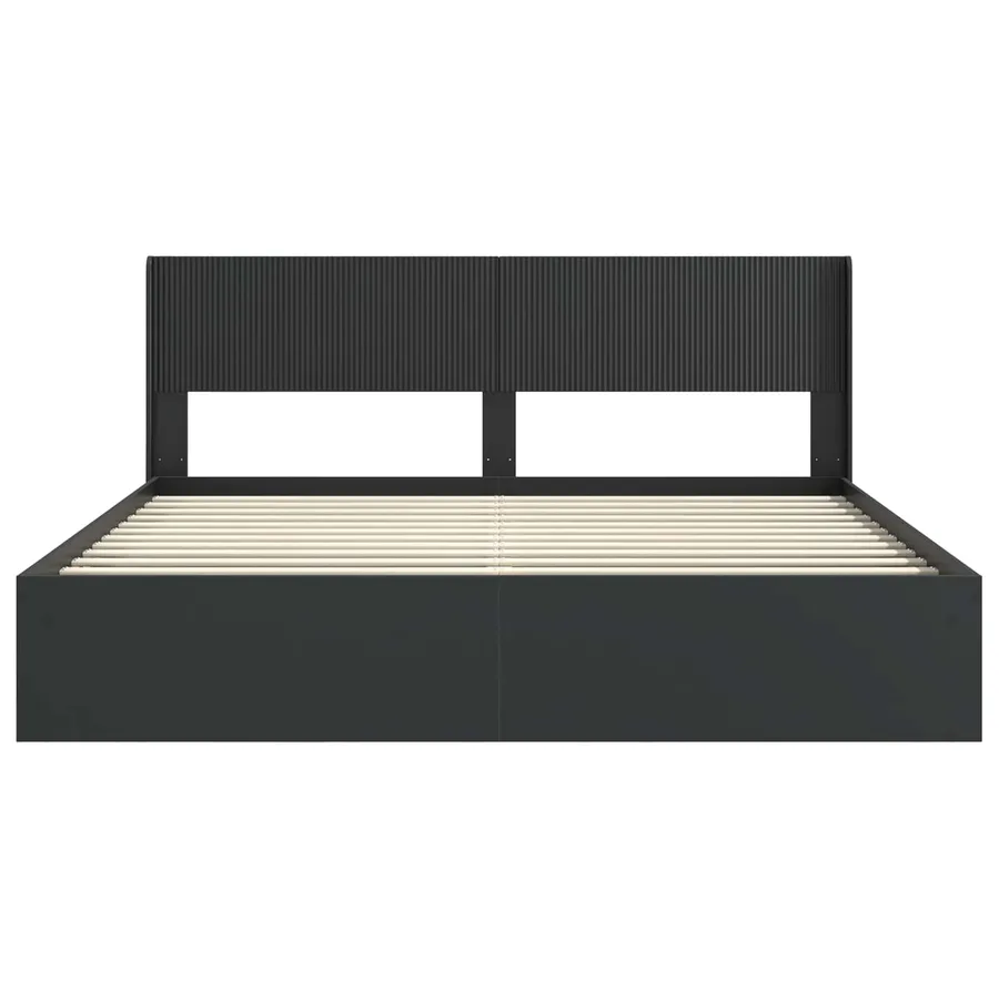 Cadre de lit avec rangement et tête de lit 2 pc - 5