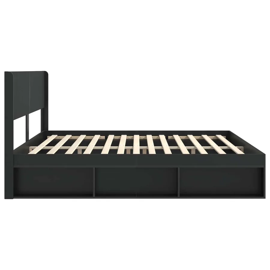 Cadre de lit avec rangement et tête de lit 2 pc - 6