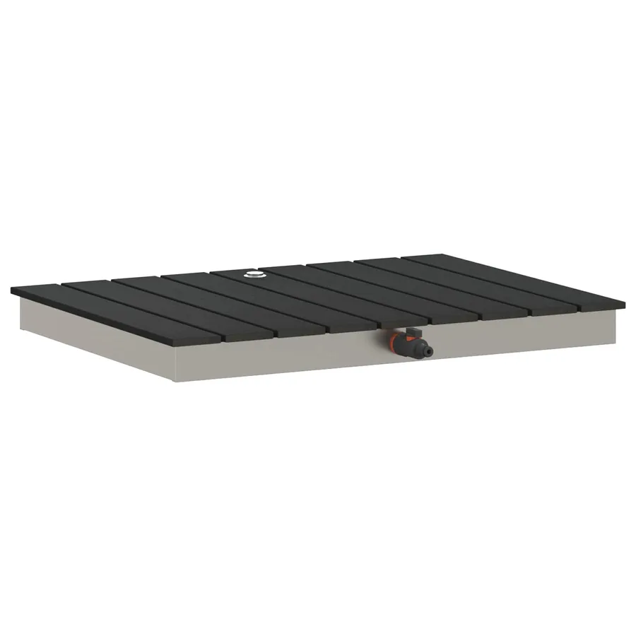 Douche de jardin WPC et Acier inoxydable 201 Anthracite - 2